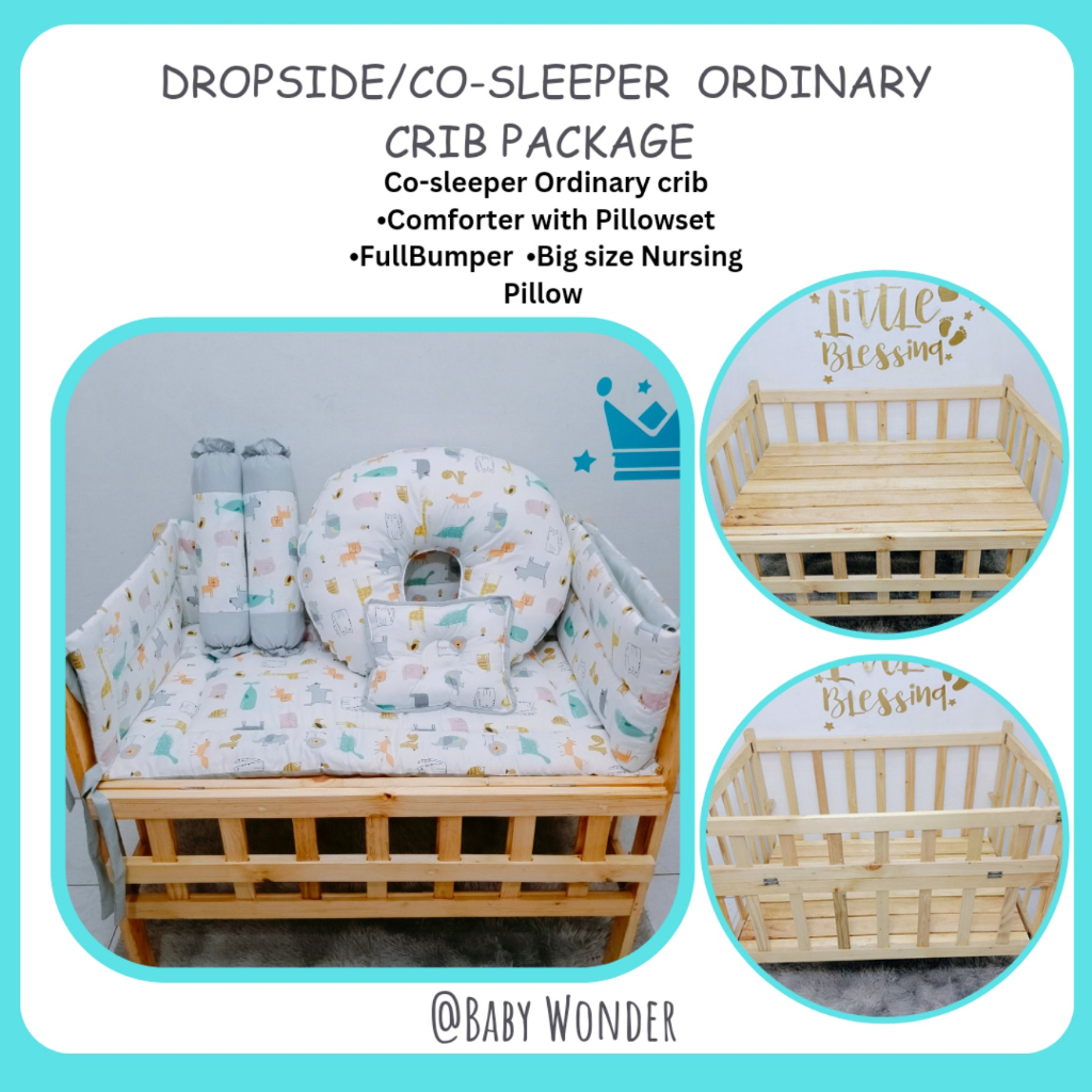CRIB PACKAGE Baby Wonder Comforter with pillow set and Bumper Guard