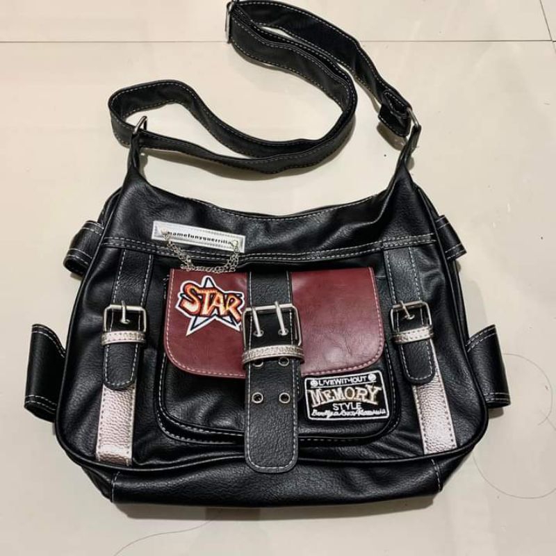y2k gothic grunge messenger bag goth rockstar cargo bag Shopee
