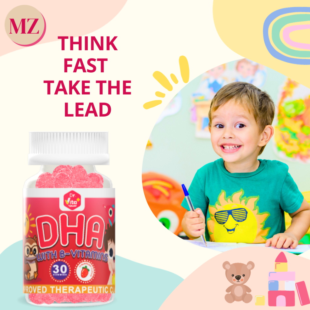 1 Dr Vita DHA For Kids Brain Development Memory Enhancer w/ B- Vitamins ...