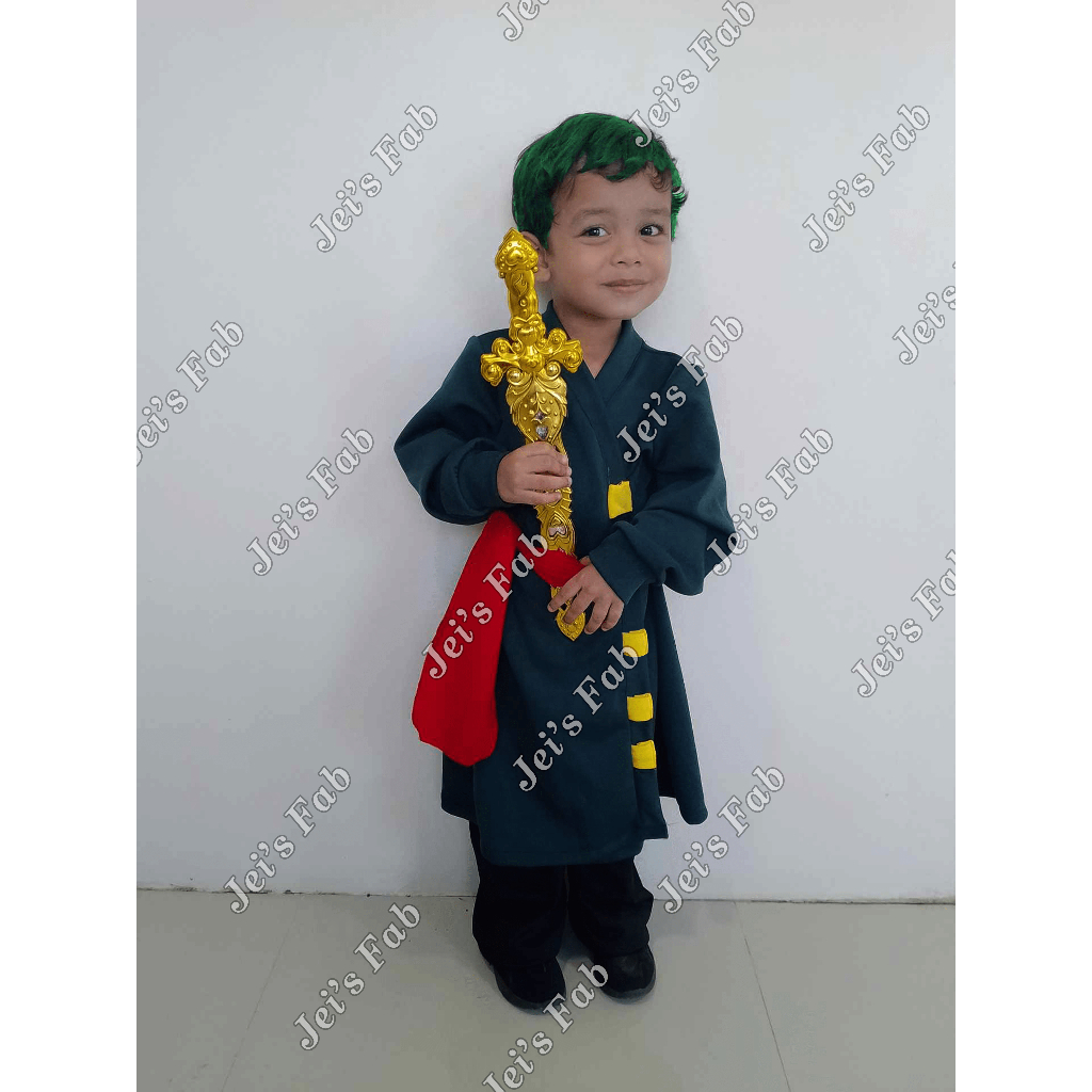 Roronoa Zoro One piece costume for baby toddler up to 12 years old