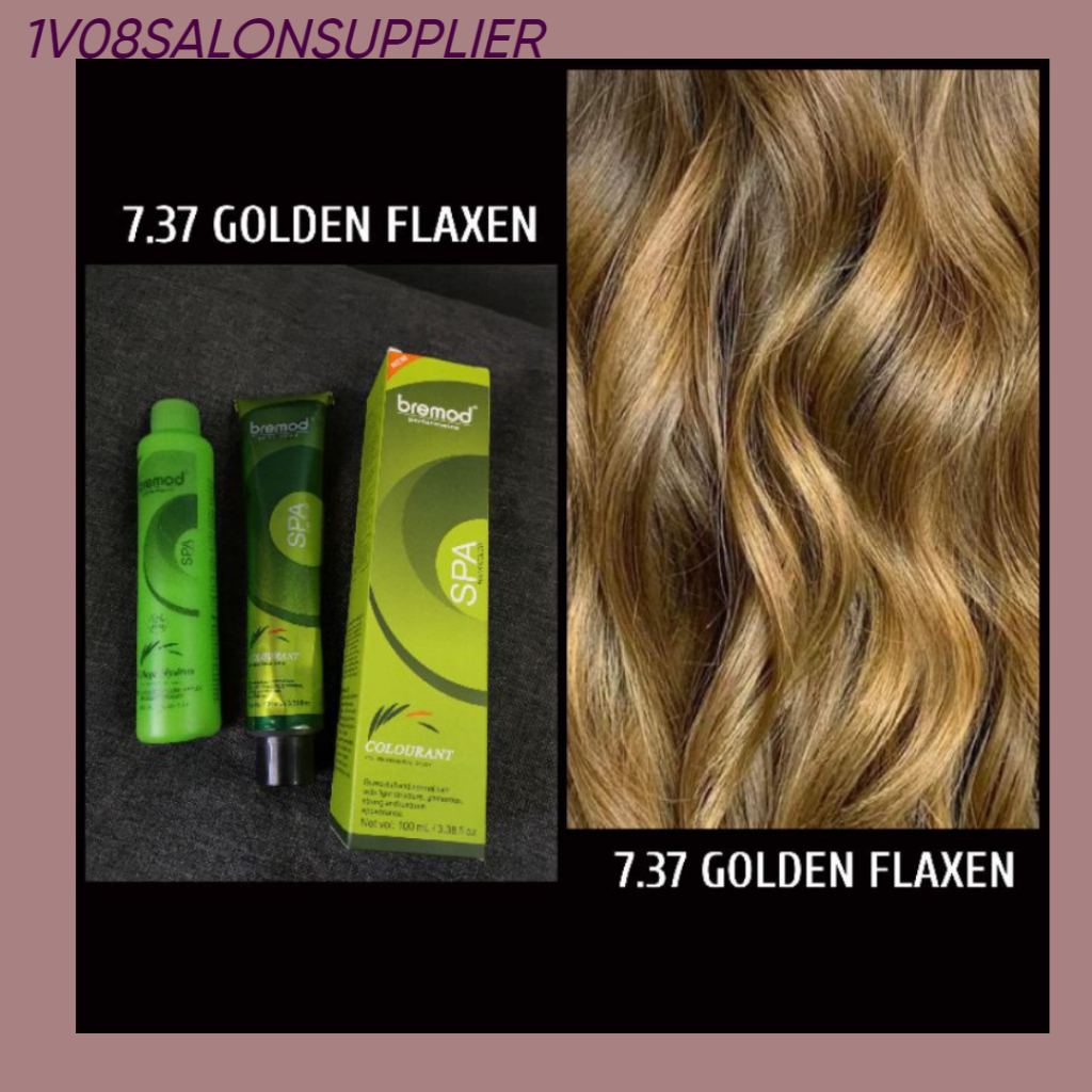 1SET BREMOD PERFORMANCE HAIR COLOR (7,37)WITH OXIDIZER SMALL ...