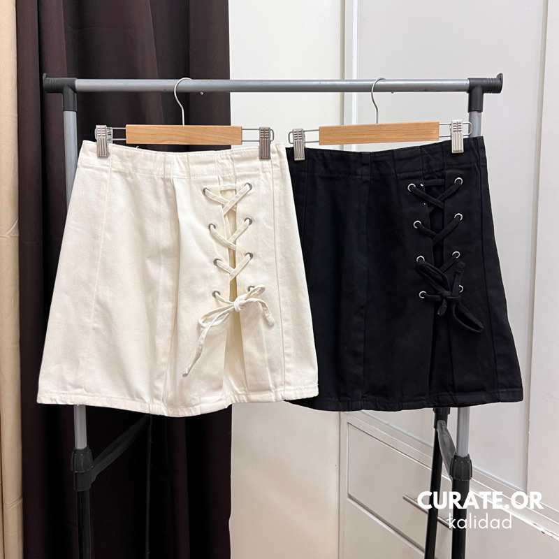 Stylish And Casual Patchwork Lace Denim Skirt main image 0