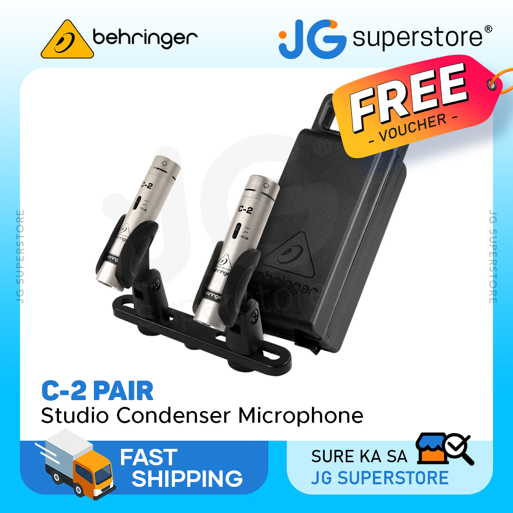 Behringer C2 Stereo Pair Matched Studio Condenser Microphones w/ Low