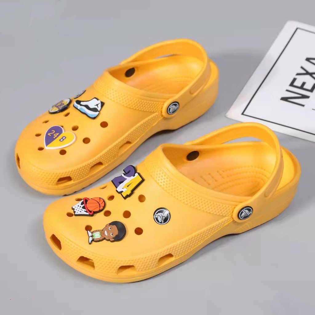 CROCS CLASSIC Clog Sandals Bench Slippers for Men NBA JIBBITS Star Kobe ...