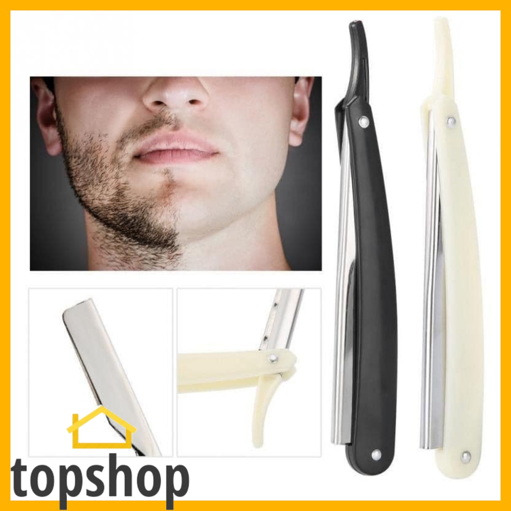 Barber Blade Razor Manual Shaver Carbon Steel Folding Shaving