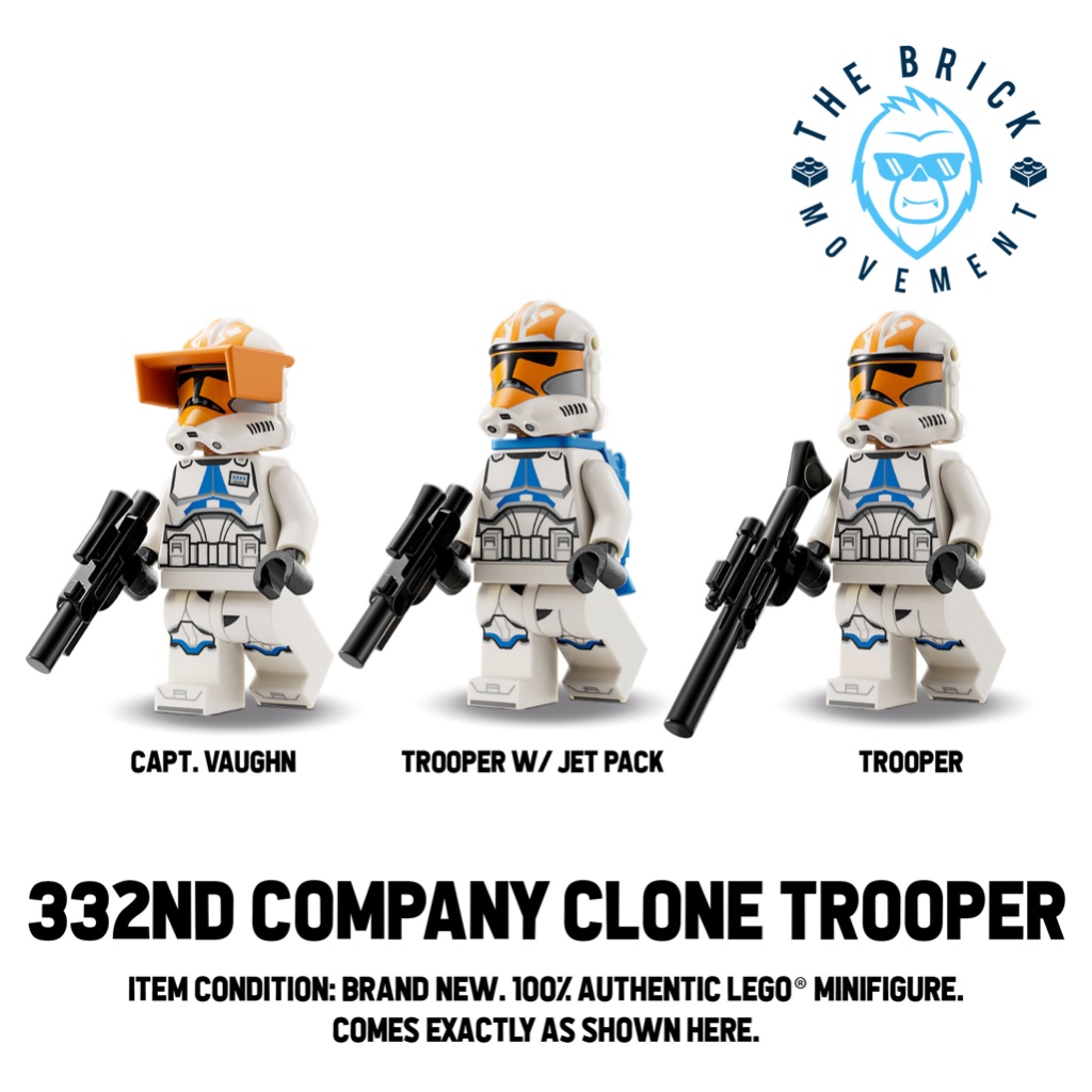Star Wars LEGO 332nd Company Clone Trooper Ahsoka Paint Minifigure 75283 x 3