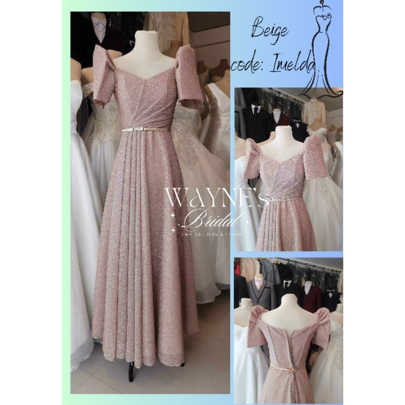 elegant dresses for middle aged women Red Candy Crush Filipiniana Dress
