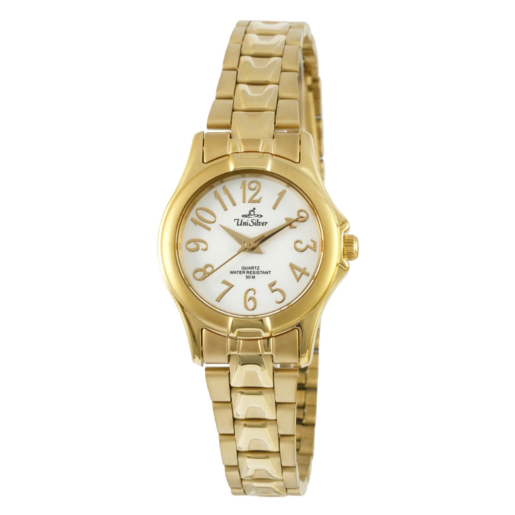 Unisilver watch for ladies gold hotsell