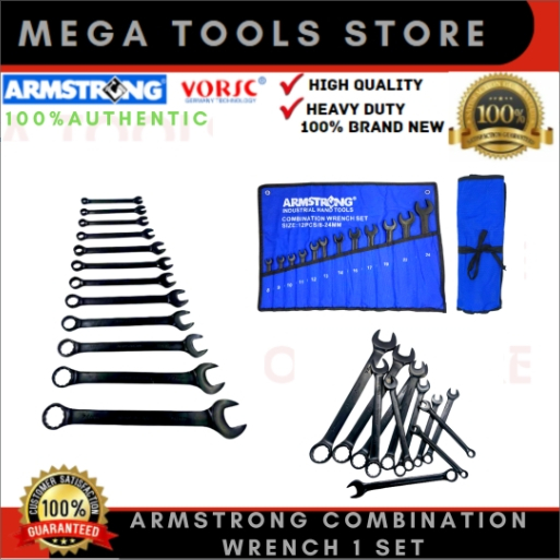 ARMSTRONG "BLACK FORCE" COMBINATION WRENCH SET (MEGA TOOLS STORE
