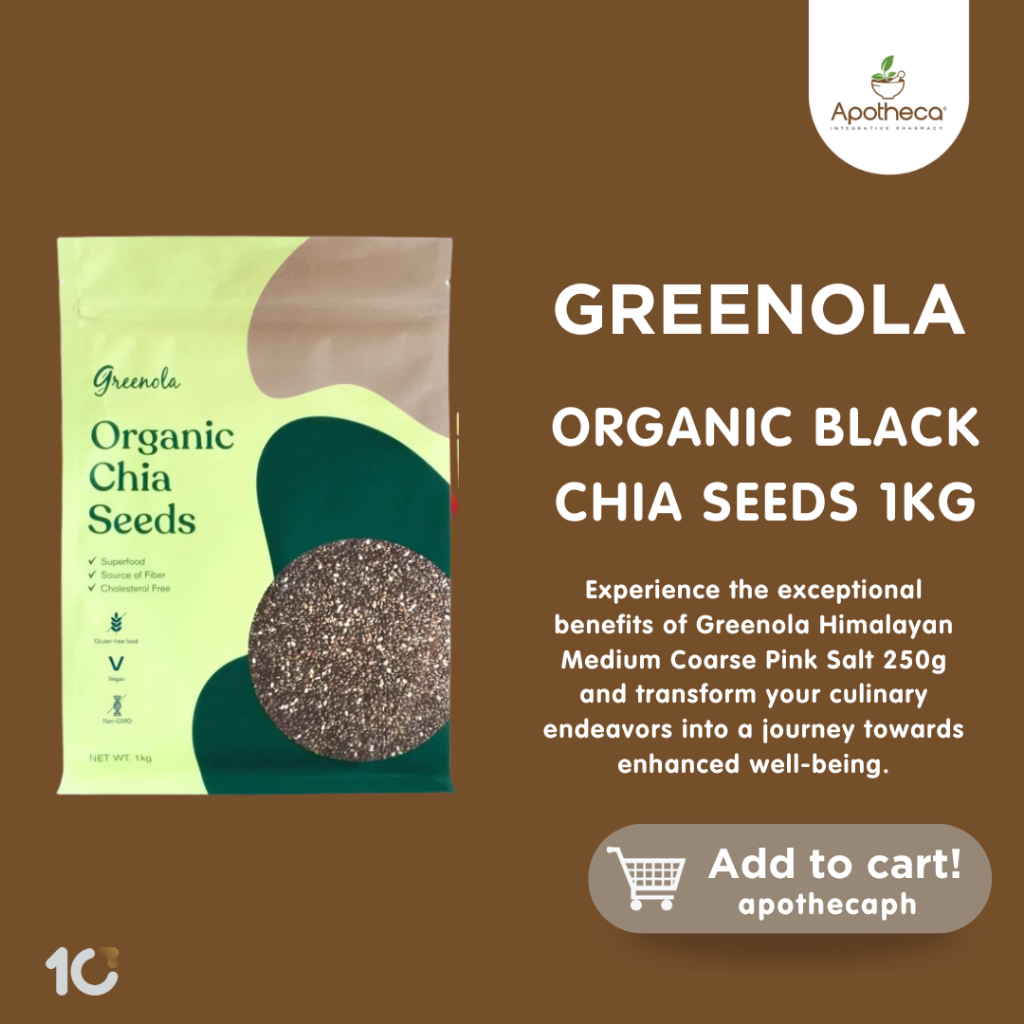 Greenola Organic Black Chia Seeds Low Calorie, High Fiber & Protein