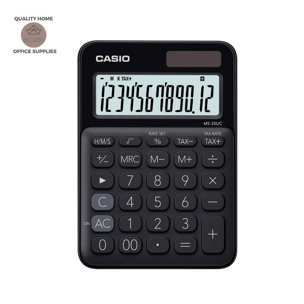 CASIO CALCULATOR MS-20UC-BK (BLACK) (100% Original) | Shopee Philippines