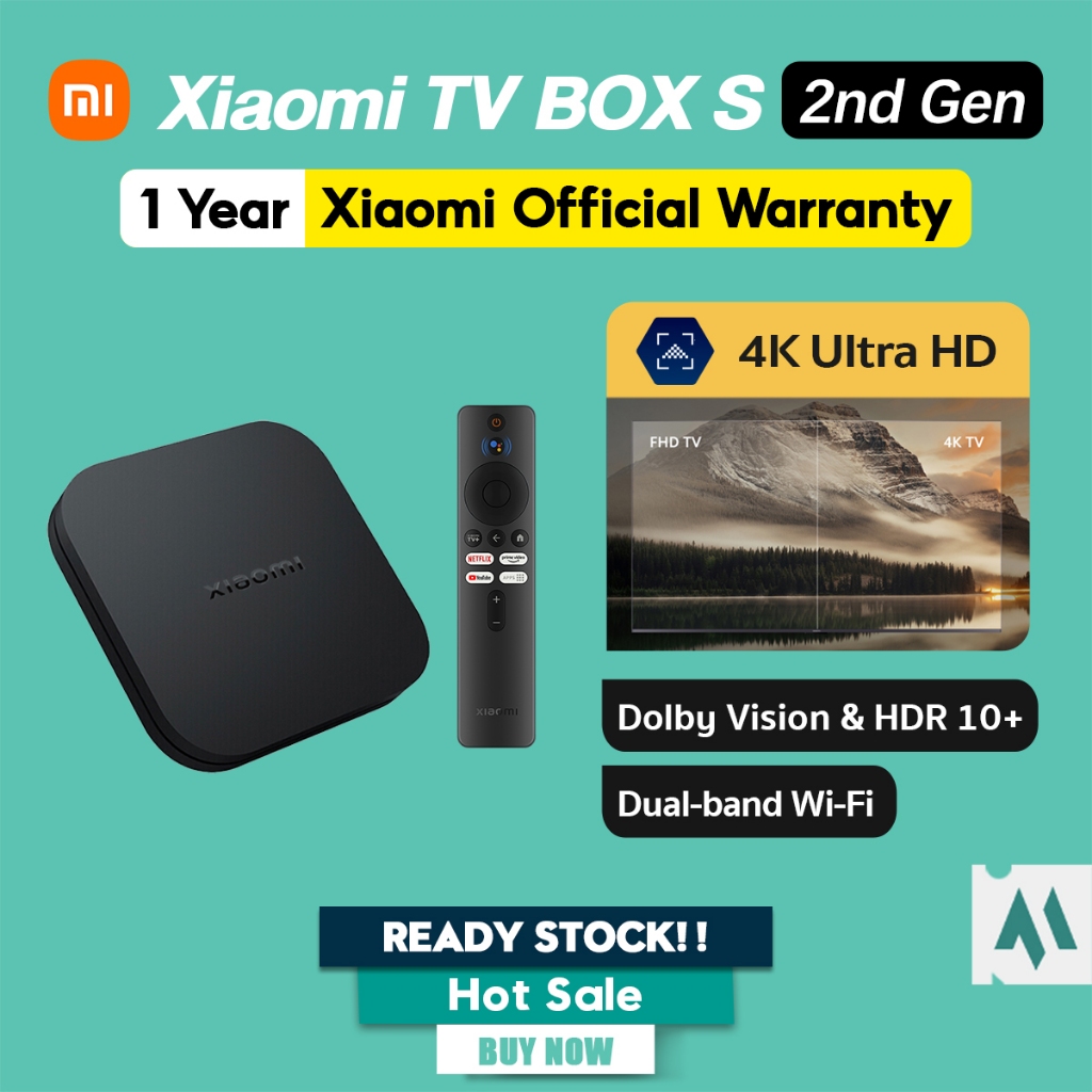 Xiaomi TV Box S 2nd Gen 4K Dolby Vision Ultra HD Google Assistant Media