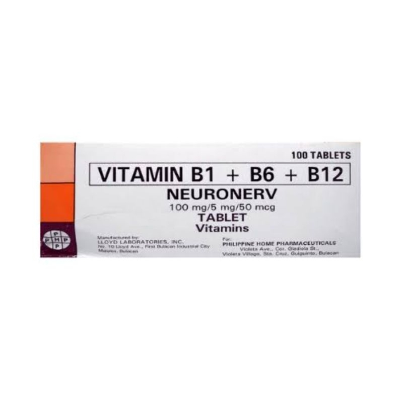 NEURONERV VITAMIN B COMPLEX 100 Tablets FDA APPROVED Shopee Philippines