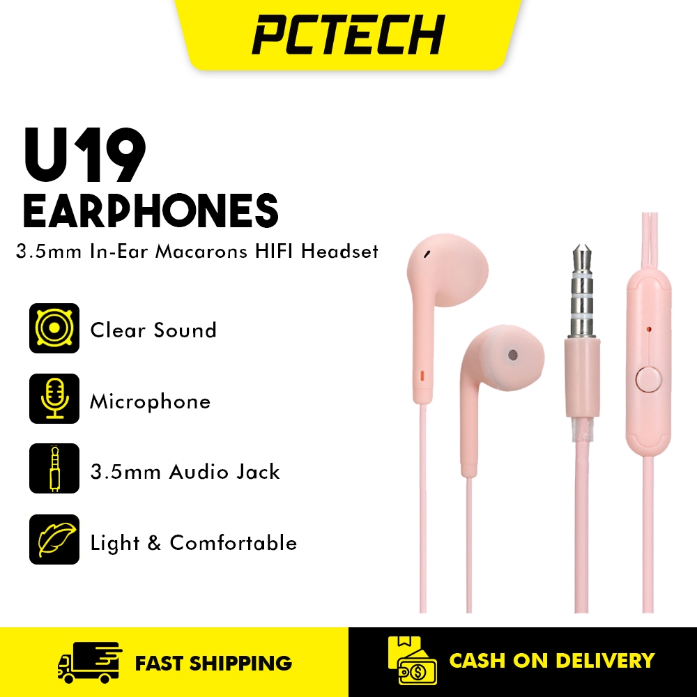 Popcorn U19 Macaron Color 3.5mm Hi-Fi Universal Headset Over Ear ...