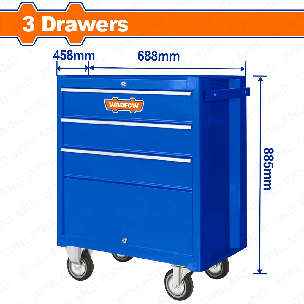 WADFOW by Winland Roller Tool Organizer with 3pcs Drawers