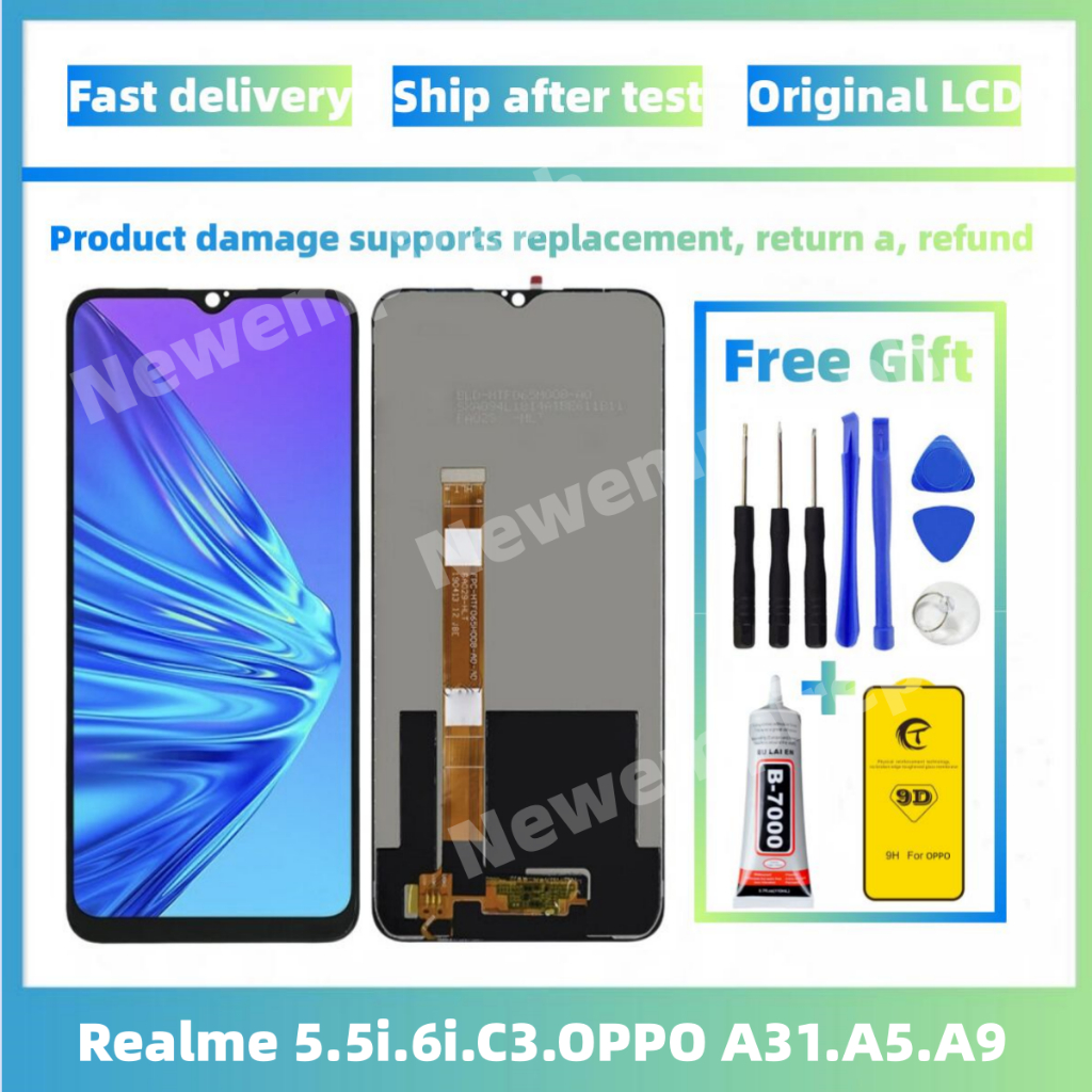 LCD Realme 5i Original.C3.5.6i.LCD OPPO A5 2020.A31.A9 2020.Touch
