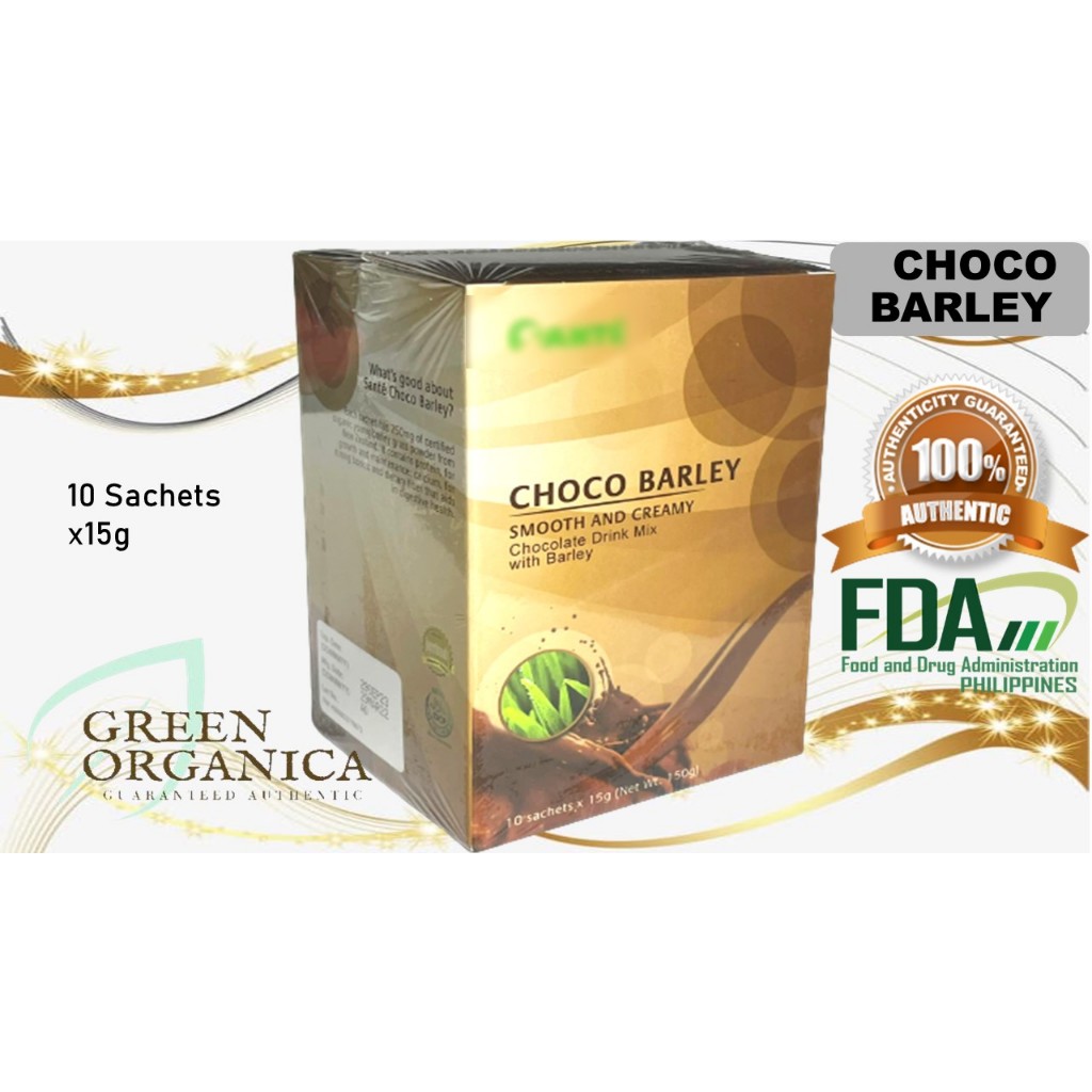 Organica CHOCO BARLEY Barley 10 Sachets x 15g ]Smooth and Creamy