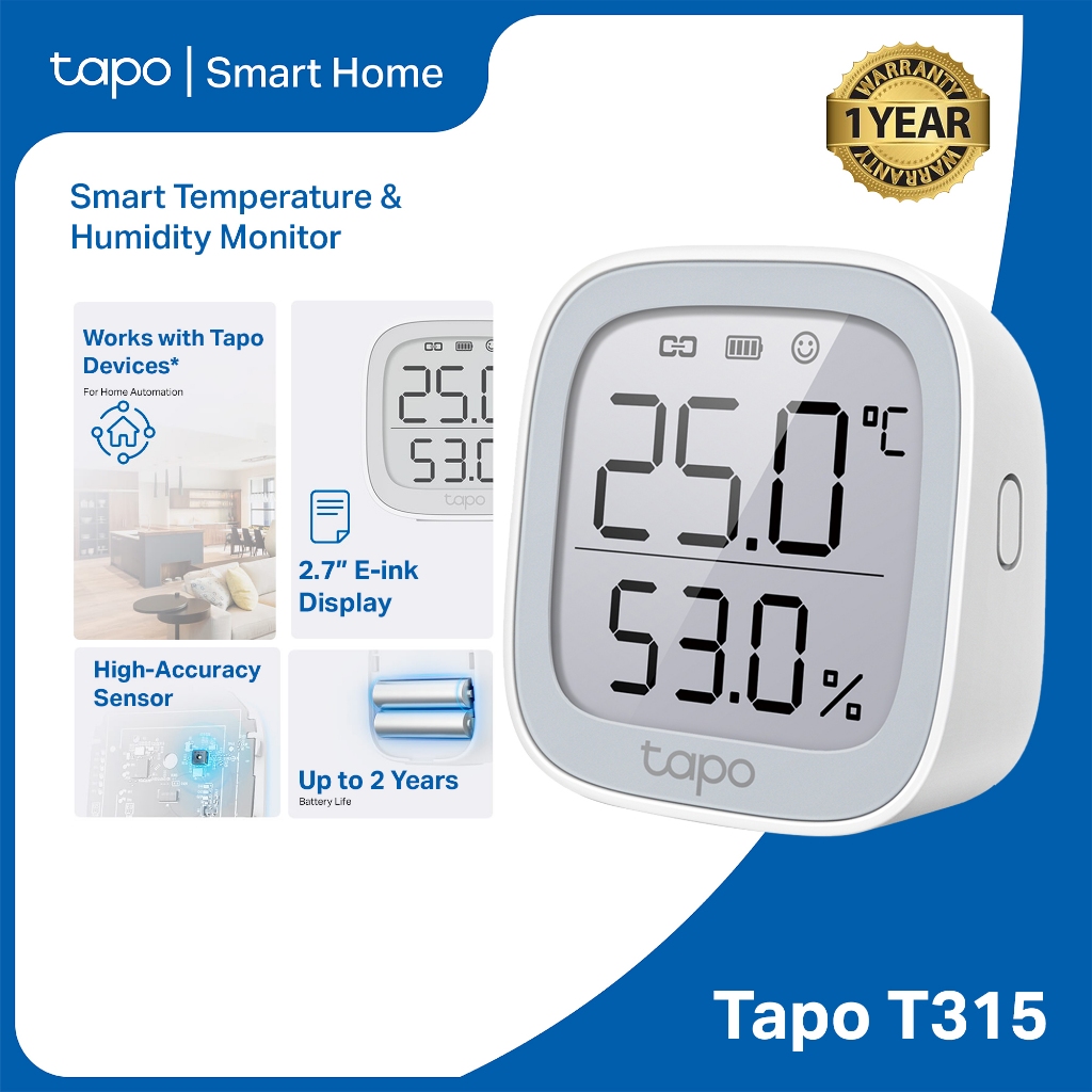 Tapo Official Store | TP-Link | T315 | Smart Temperature Humidity ...