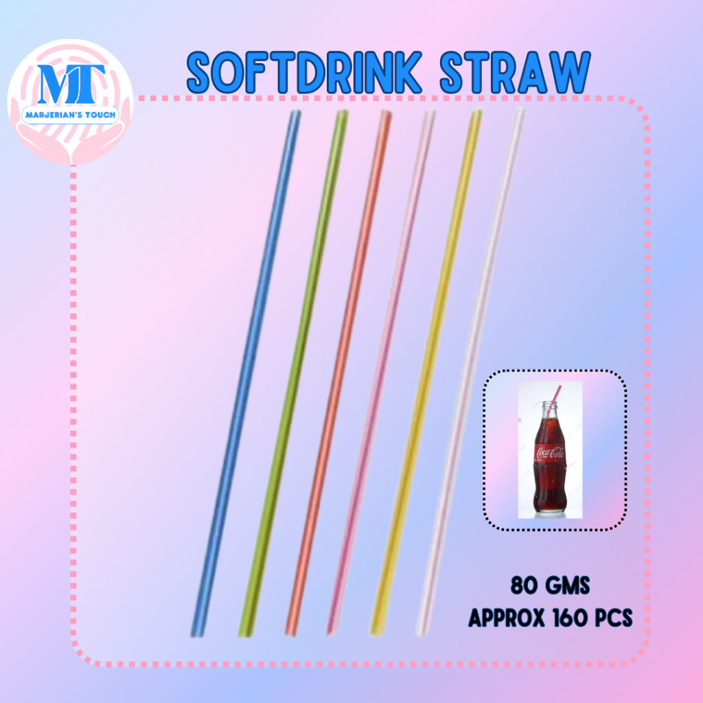 SOFTDRINK STRAW DRINKING STRAW-PLASTIC (80GMS) APPROX 160 PCS PLASTIC ...