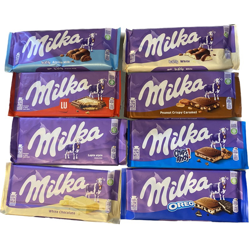 Oreo Brown Milka Imported Milk Chocolate 100g, Assorted Flavors at