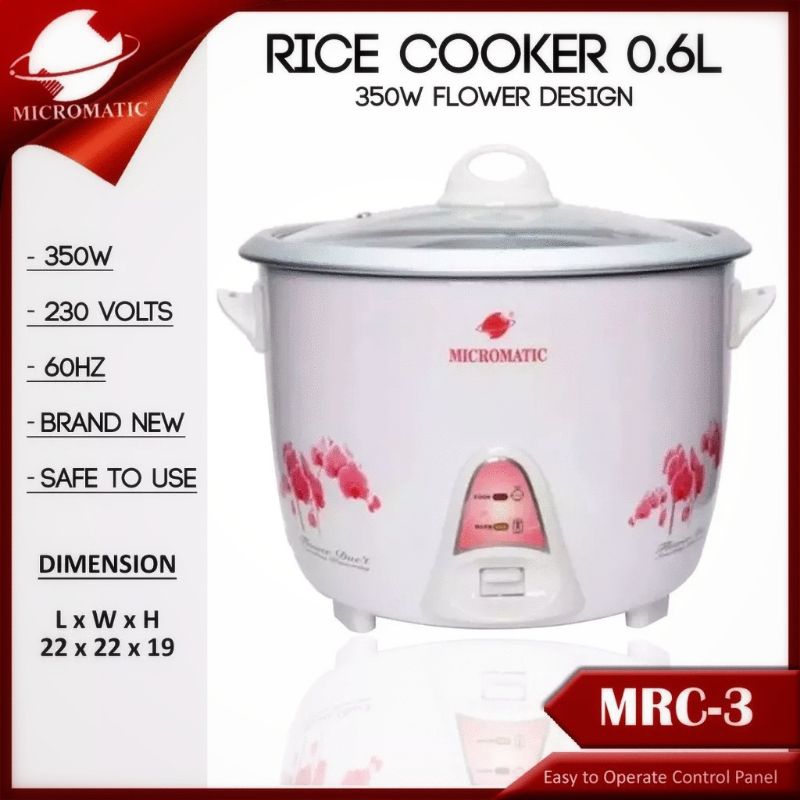 Rice Cooker 0.6Liters MRC-3 Micromatic (3 cups) | Shopee Philippines