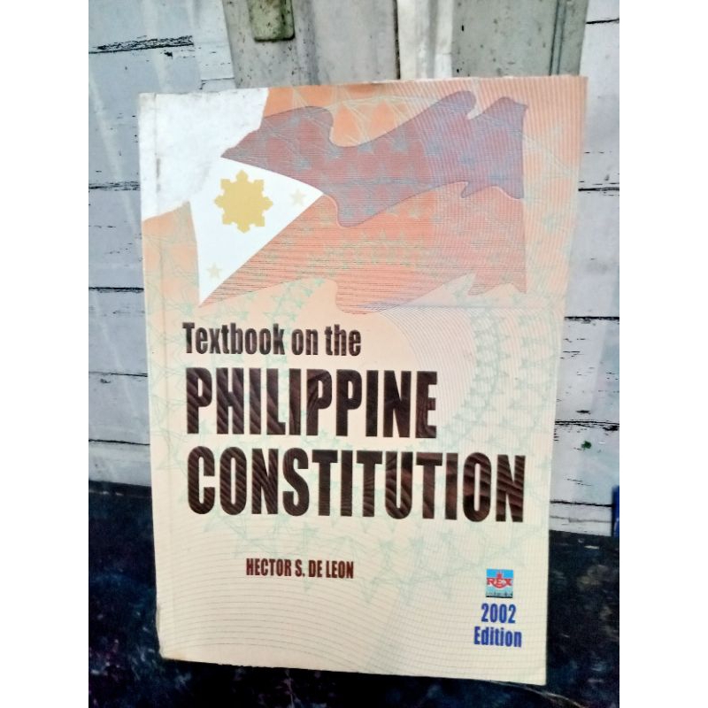 TEXTBOOK ON PHILIPPINE CONSTITUTION, 2002 edition(used book) | Shopee ...