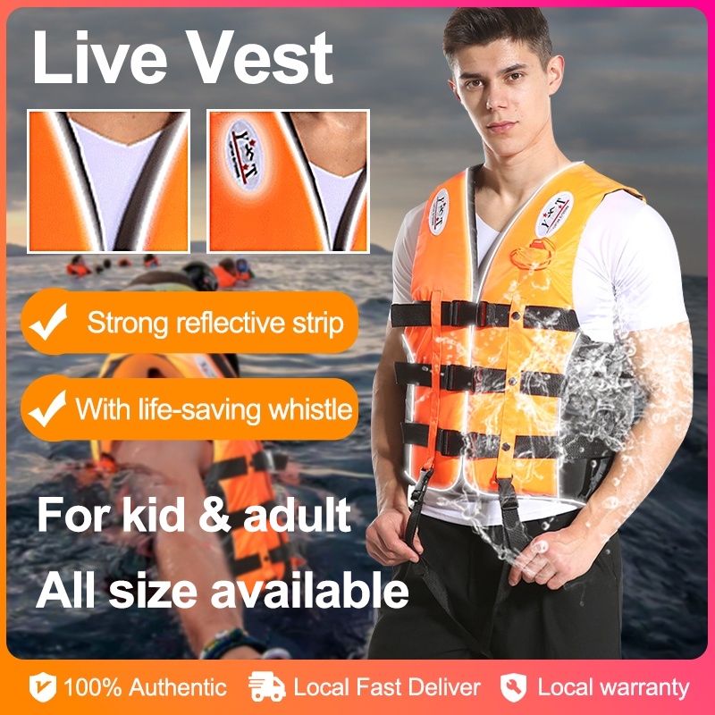 Life Jacket Vest Outdoor Swimming Survival Suit Polyester Universal ...