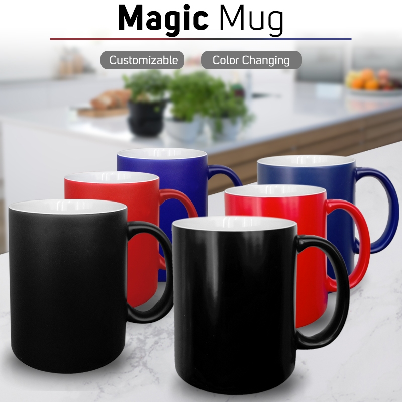 QUAFF Magic Mug Black Matte & Glossy 11oz Sublimation Coated Printable