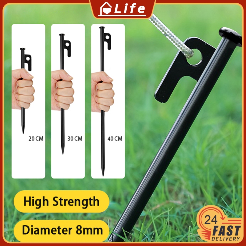 20/30/40cm Camping Tent Nail Peg Heavy Duty Steel Tent Pegs Camping