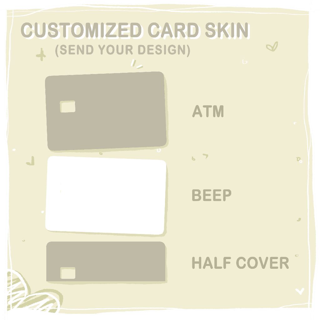 CUSTOM CARD SKIN Sticker ATM BEEP CARD | Assastoreph | Shopee Philippines