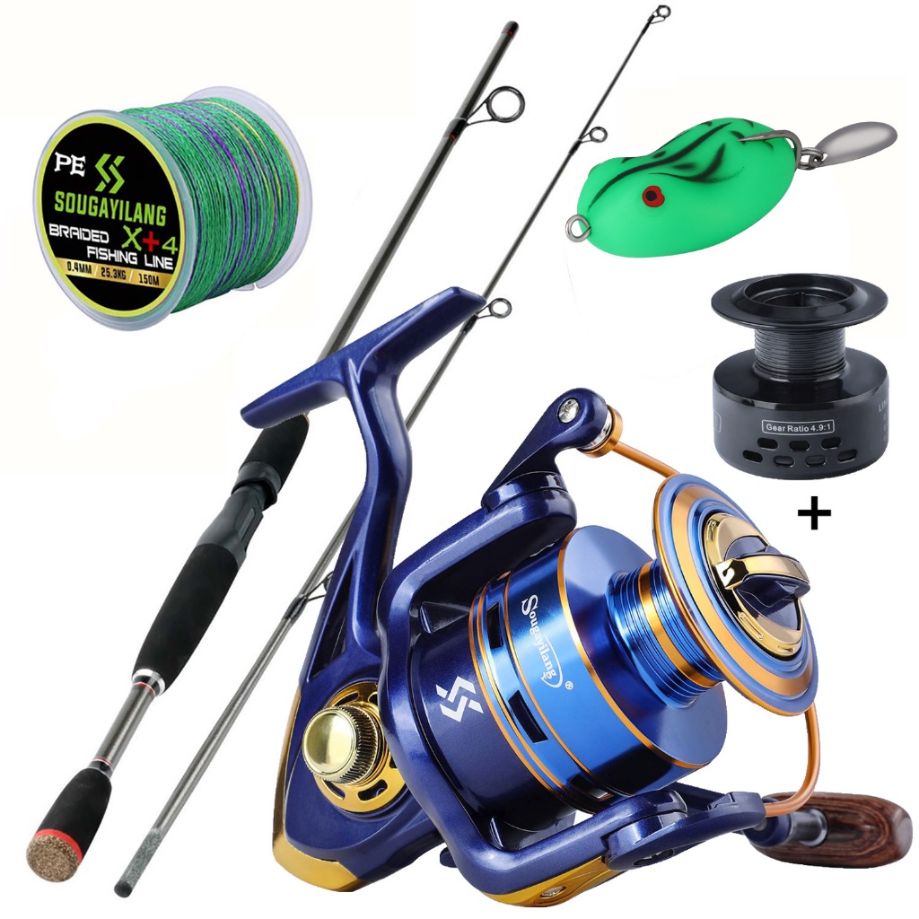 Spinning Fishing Rod and Reel Set and Free Send Fihsing Line Lure ...