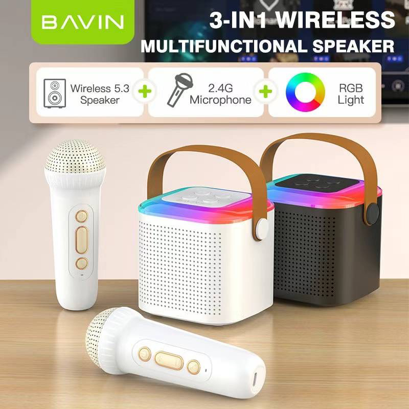 BAVIN BM13/BM18 Bluetooth5.3 Mini Karaoke Speaker With Dual Wireless ...