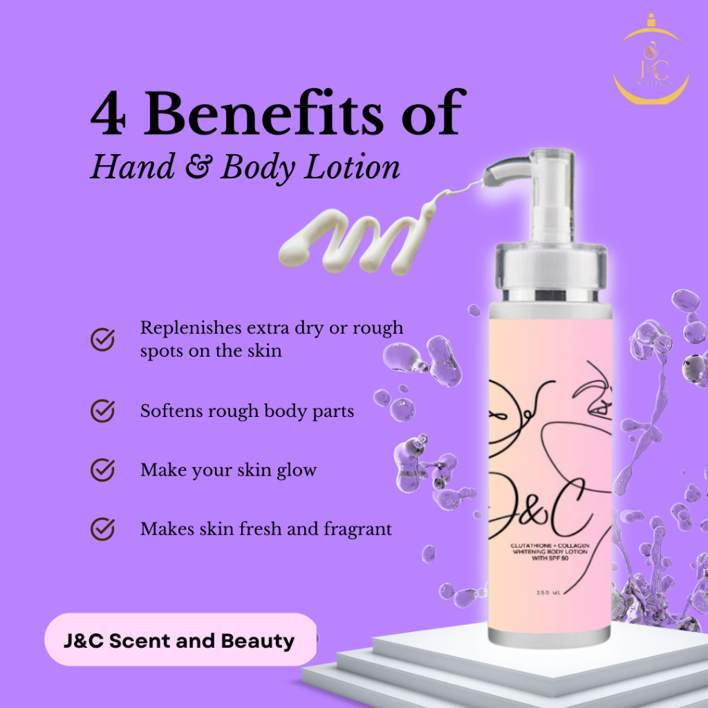 J&C Lotion Scent Glutathione + Collagen Whitening Body Lotion with SPF