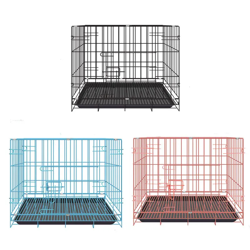 Pawnation Pet Cage Collapsible with Removable Tray Heavy Duty Foldable