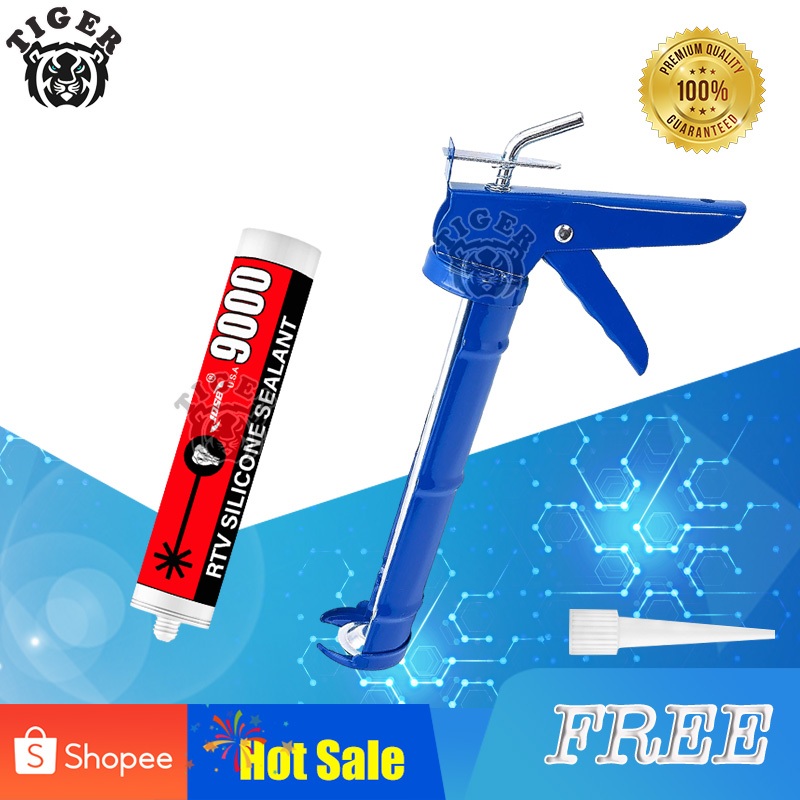 Manual Caulking Gun, rtv silicone sealant tube 300ml Neutral Cure Clear