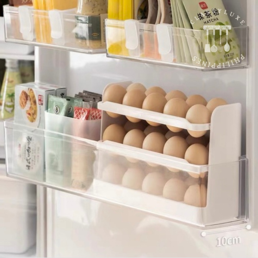 Classy Luxe Egg Storage Box Kitchen Refrigerator Side Door Storage Egg ...