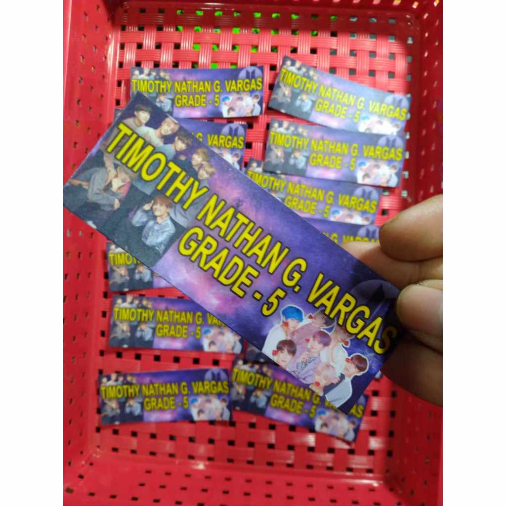 Notebook Subject Name Sticker Laminate per A4 Sheet Shopee Philippines