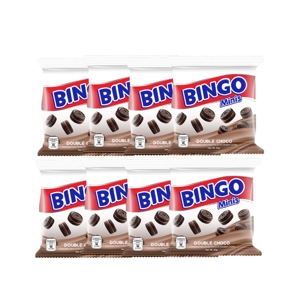 Bingo Cookie Sandwich Double Choco Minis G Bundle Of Shopee Philippines