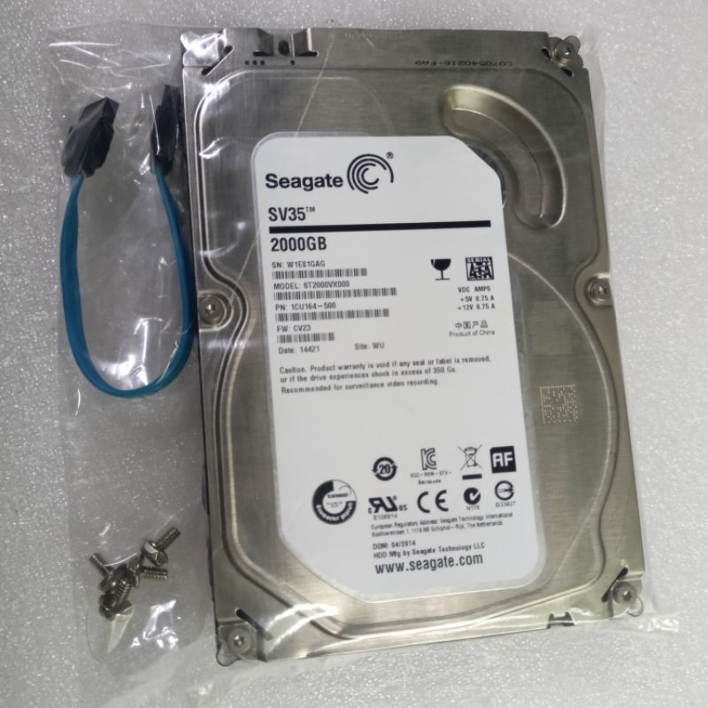 Seagate Barracuda ST2000DM001 2TB 3.5" Internal Hard Drive - SATA 6Gb/s, 7200 RPM, 64MB Cache (Renewed)