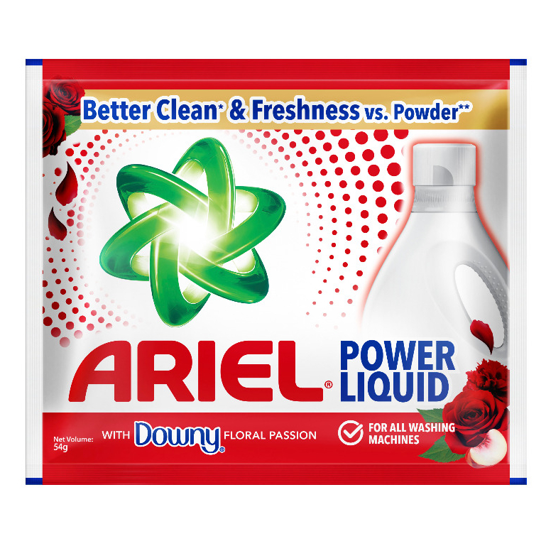 Ariel Laundry Detergent Liquid With Downy Floral Passion 54g 6s