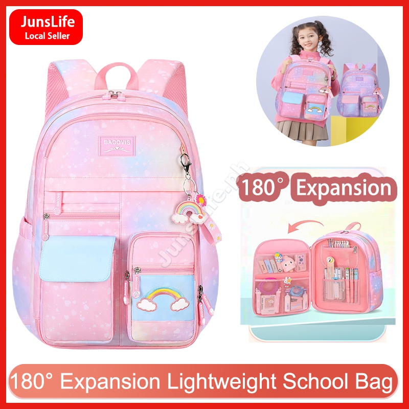 45cm Side Door Rainbow School Bag For Kids Girl Elementary School