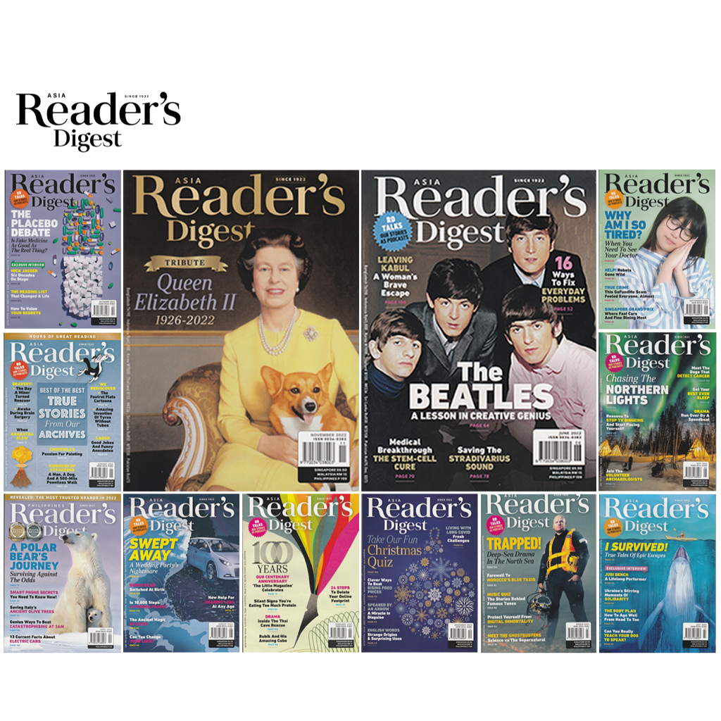Reader's Digest 2022 Pack (January to December 2022 issues) | Shopee ...