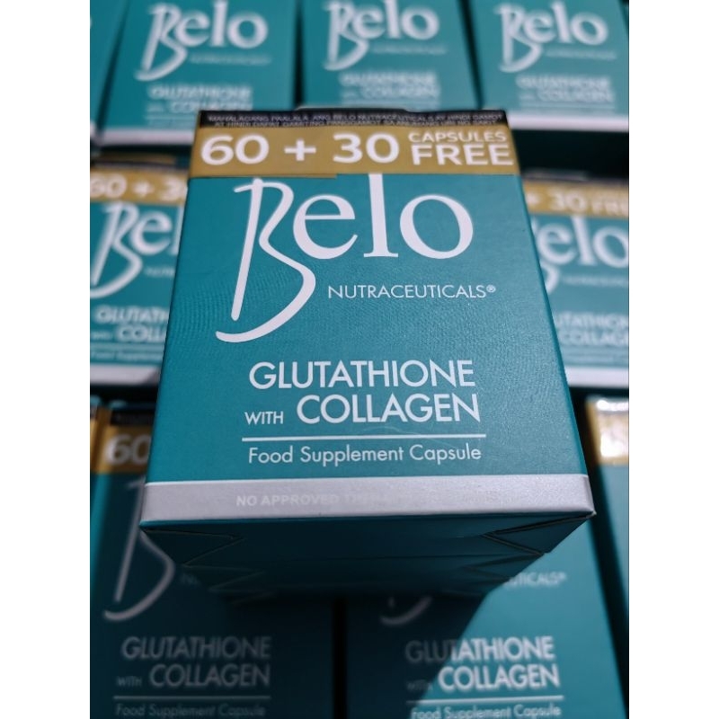 Belo Nutraceuticals Glutathione + Collagen 60+30 Capsules | Shopee ...