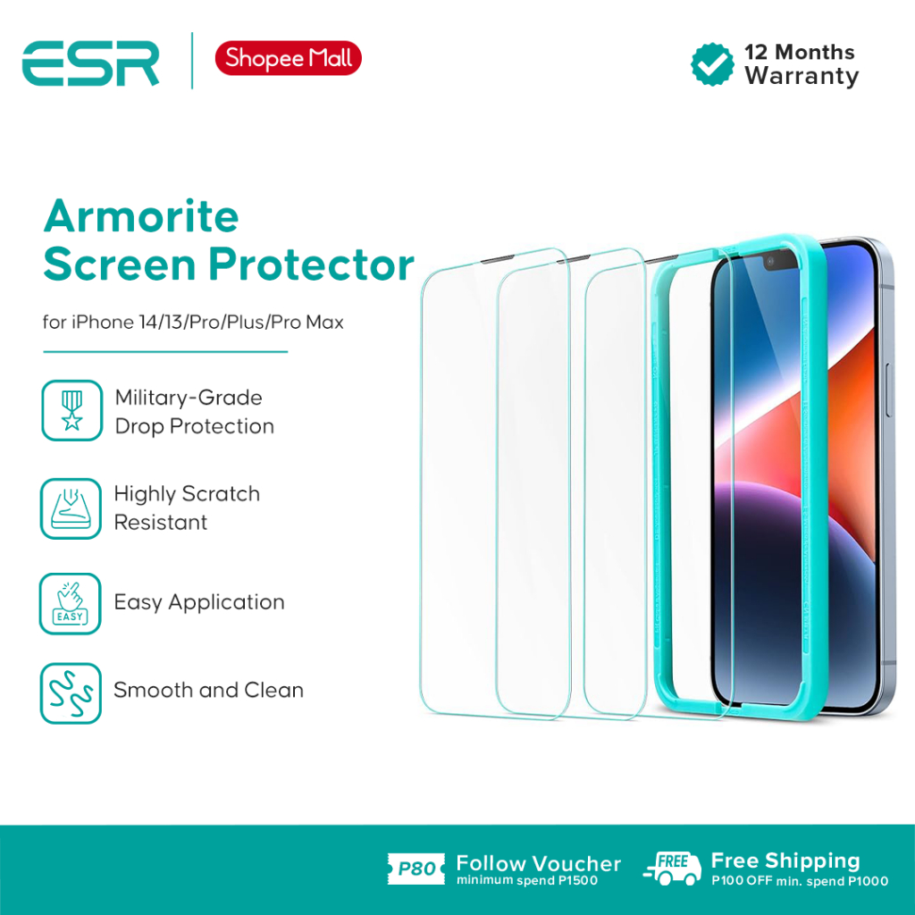 ESR Armorite Screen Protector Full Cover Tempered Glass Ultra Tough