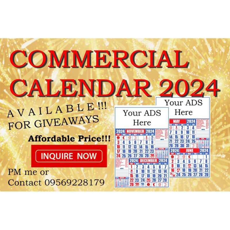 CUSTOMIZED WALL CALENDAR 2024 Shopee Philippines