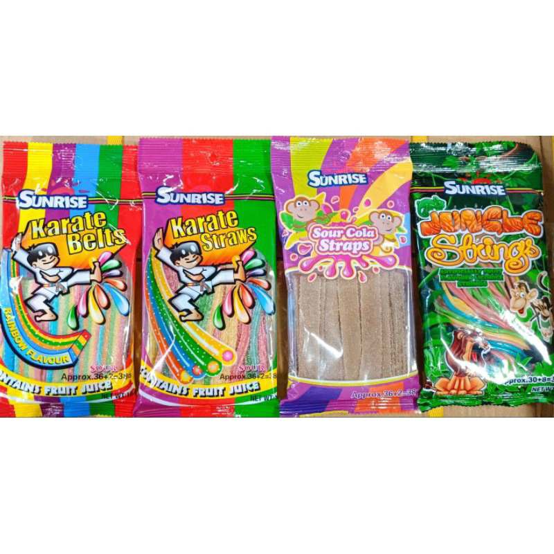 Karate Belt Rainbow/Jungle String/Sour Cola Straps/Karate Straw30