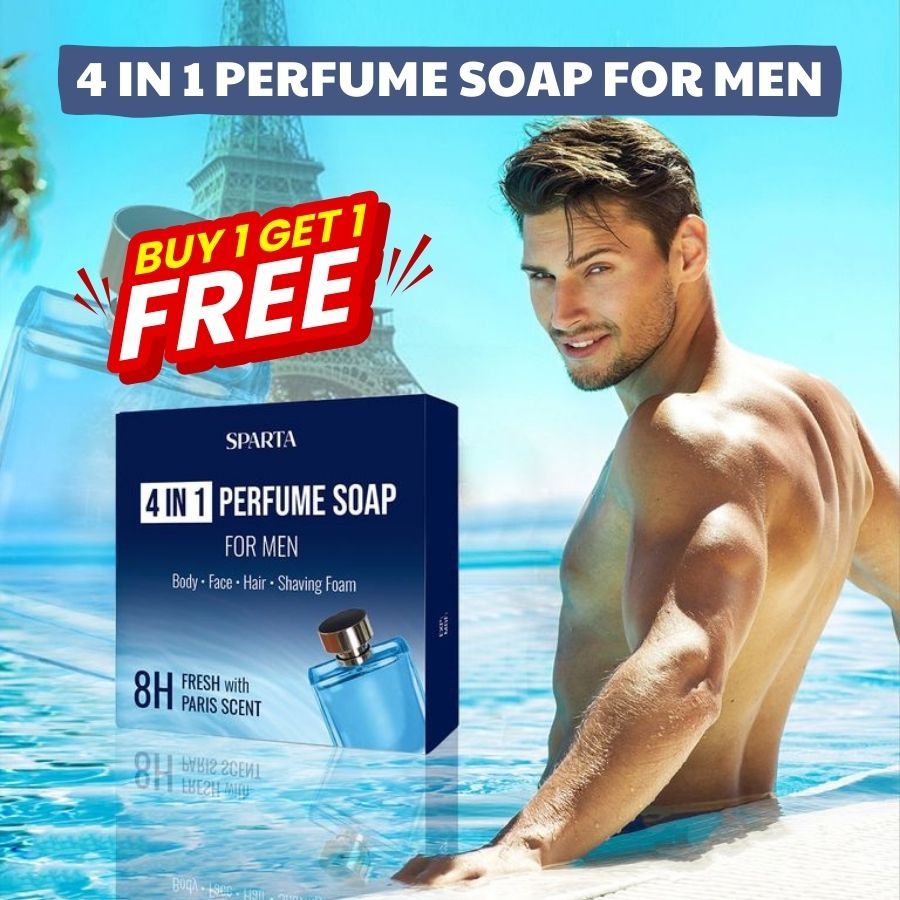 4 In 1 Perfume Niacinamide Soap For Men Sparta Body Skin Hair Bath Soap Perfume Soap Shopee