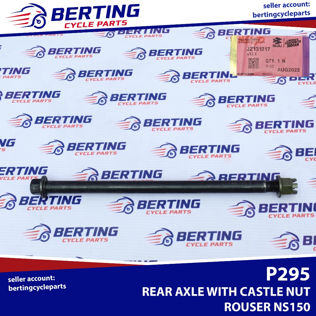 REAR AXLE W CASTLE NUT Rouser NS150 Genuine JZ131217 | Shopee Philippines