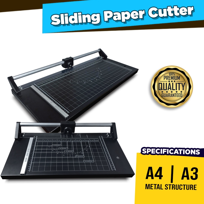 QUAFF High Quality Heavy-Duty Sliding Paper Cutter A4 & A3