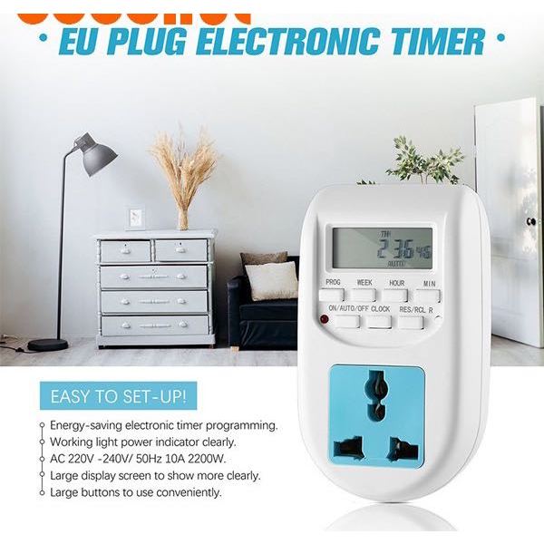 AL-06 Digital Timer Electronic Digital Mains EU Plug In Timer Switch ...